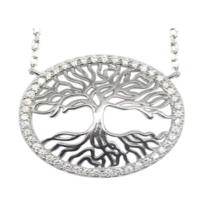 Collar de plata esterlina muy vendido | Joyería fina con el Árbol de la Vida en plata para mujer