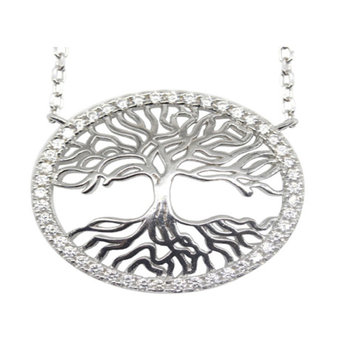 Collar de plata esterlina muy vendido | Joyería fina con el Árbol de la Vida en plata para mujer