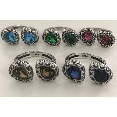 New Arrival Glass 925 Sterling Silver Rings | Popular Vintage Silver Rings For Women