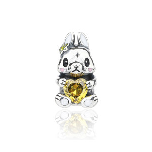 925 Sterling Silver Pendants Wholesale | Exquisite Zircon Rabbit Pendant Accessories For Women