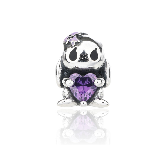 Ciondoli in argento sterling 925 all'ingrosso | Raffinati accessori con ciondolo a forma di coniglio in zircone per donna