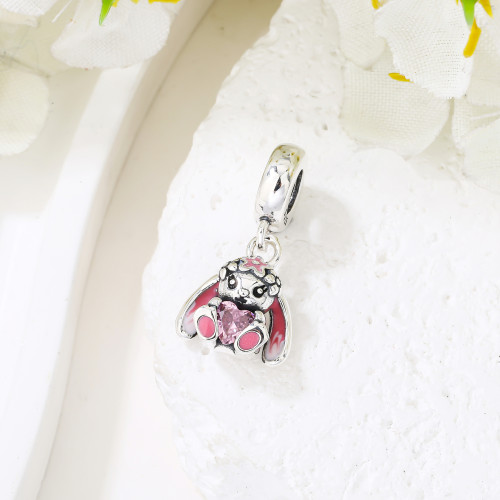 Nuevo colgante de plata de ley 925 con circonita al por mayor | Colgante vintage de plata esmaltada para regalo de niña