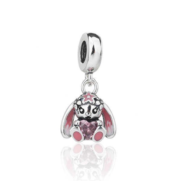 Nuevo colgante de plata de ley 925 con circonita al por mayor | Colgante vintage de plata esmaltada para regalo de niña