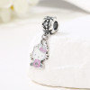 Ciondoli in argento sterling 925 all'ingrosso | Ciondoli Hello Kitty in argento con zirconi per donna