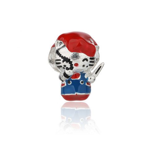 Ciondoli in argento sterling 925 all'ingrosso | Ciondolo Hello Kitty in argento per ragazze, regalo molto apprezzato