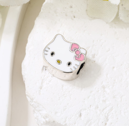 Ciondolo Hello Kitty personalizzato in argento sterling 925 | Eleganti e raffinati pendenti in argento per donna