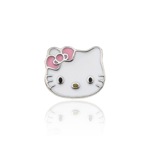 Colgante personalizado de Hello Kitty en plata de ley 925 | Exquisitos y elegantes colgantes de plata para mujer