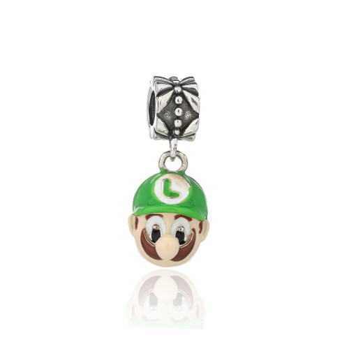 Pingente de prata vintage Mario atacado de fábrica | Pingentes de prata esterlina 925 esmaltados de alta qualidade