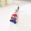 Colgante de plata personalizado de Mario | Colgante clásico de moda de plata de ley 925 esmaltada