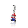 Colgante de plata personalizado de Mario | Colgante clásico de moda de plata de ley 925 esmaltada
