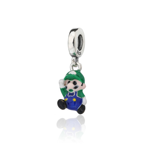 Ciondolo Mario personalizzato in argento | Ciondolo classico in argento sterling 925 smaltato