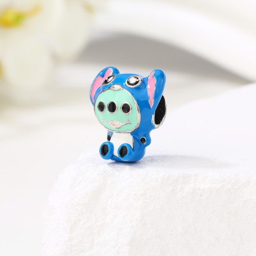 Pingente de prata com ponto de prata estilo hot style | Pingente de joia de prata 925 esmaltada
