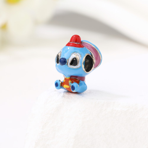 New Wholesale Stitch 925 Silver Pendant | Fashion Vintage Silver Enamel Pendant
