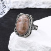 Wholesale Vintage Men's 925 Sterling Silver Ring | Simple Natural Stone Ring