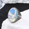 Factory Wholesale Men Silver Ring Jewelry | Fashion Retro opal Tiger Eye Stone Ring