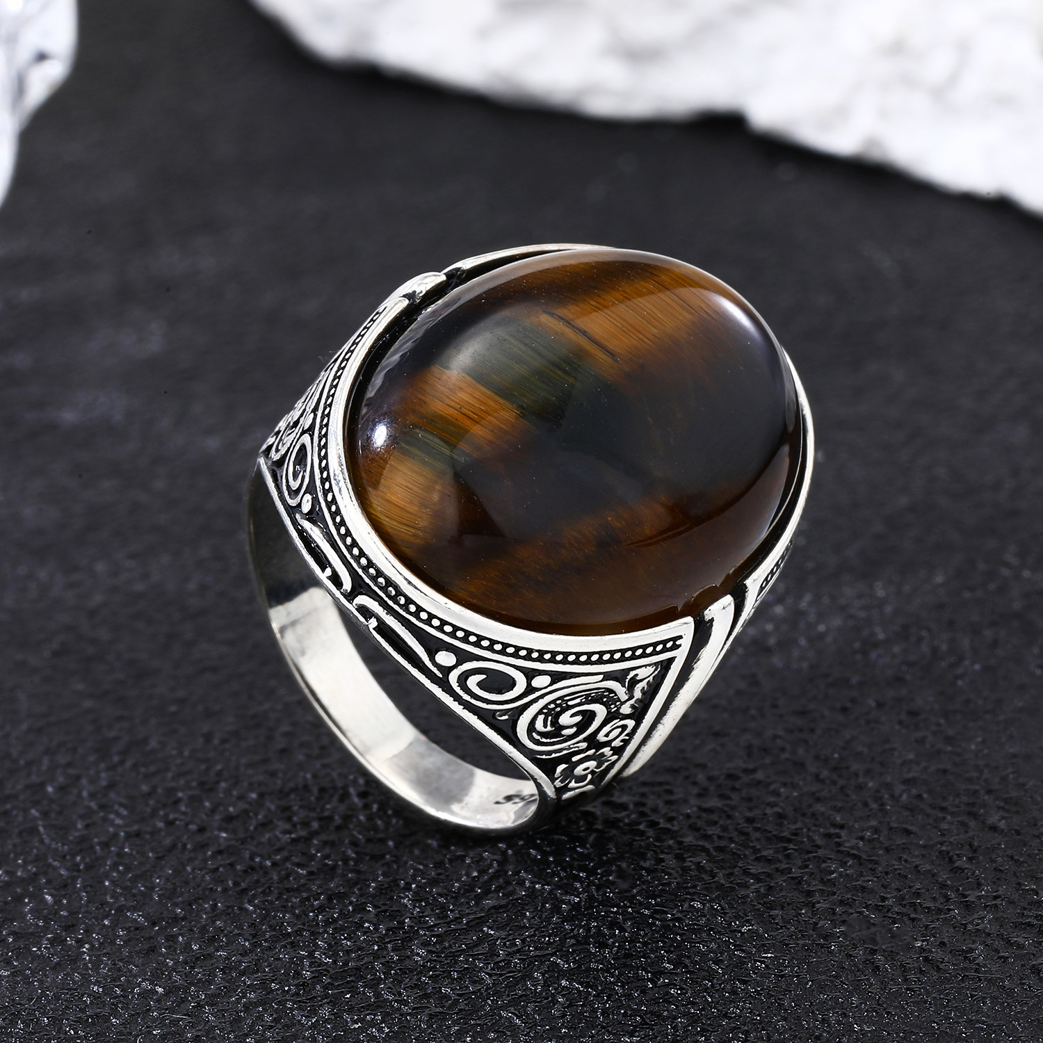 Tiger Eye Stone ring