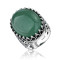 Custom Natural Stone Green Aventurine Vintage Ring | 925 Sterling Silver Rings For Men
