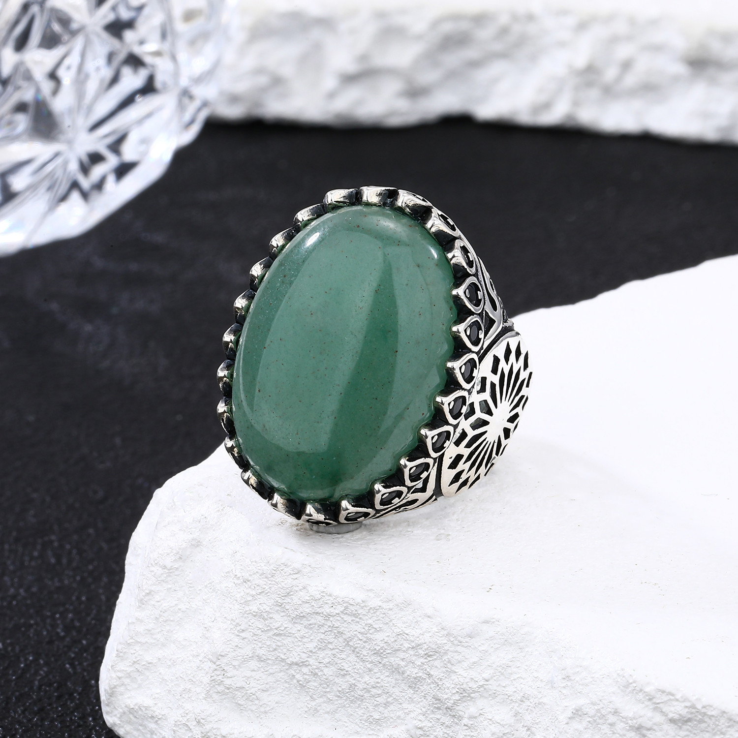 Simple Natural Stone Ring 