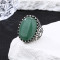 Custom Natural Stone Green Aventurine Vintage Ring | 925 Sterling Silver Rings For Men