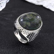 Wholesale Hot Style Natural Dragon Blood Stone Vintage Ring | 925 Silver Wedding Rings For Men