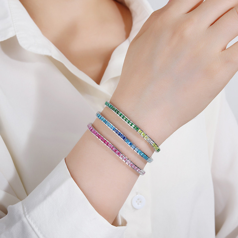 sterling silver tennis bracelet