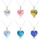 Wholesale 925 Sterling Silver Crystal Rhinestone Necklace | Elegant Heart Pendant Necklace Women