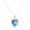 Wholesale 925 Sterling Silver Crystal Rhinestone Necklace | Elegant Heart Pendant Necklace Women