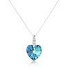Wholesale 925 Sterling Silver Crystal Rhinestone Necklace | Elegant Heart Pendant Necklace Women
