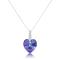 Wholesale 925 Sterling Silver Crystal Rhinestone Necklace | Elegant Heart Pendant Necklace Women
