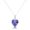 Wholesale 925 Sterling Silver Crystal Rhinestone Necklace | Elegant Heart Pendant Necklace Women