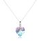 Wholesale 925 Sterling Silver Crystal Rhinestone Necklace | Elegant Heart Pendant Necklace Women