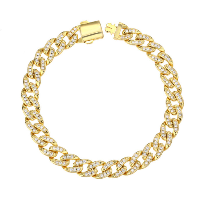Customized Cuban Link Bracelet Gold | 18k Gold Cuban Link Bracelet For Men
