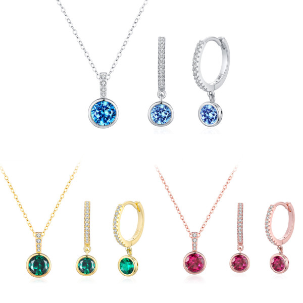 Set di gioielli all'ingrosso con zirconi cubici | Set di gioielli alla moda in oro rosa per donna