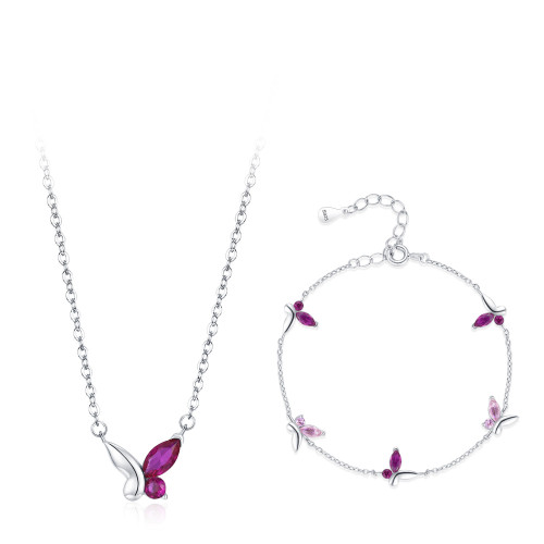Wholesale Silver Wedding Jewelry Sets | Necklaces and Bracelets Women's Jewelry Gift Sets​