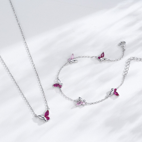 Wholesale Silver Wedding Jewelry Sets | Necklaces and Bracelets Women's Jewelry Gift Sets​