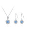 New Fashion Jewelry Necklace and Earring Sets | Silver 925 Jewelry Set Classic​ For Women