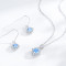 New Fashion Jewelry Necklace and Earring Sets | Silver 925 Jewelry Set Classic​ For Women