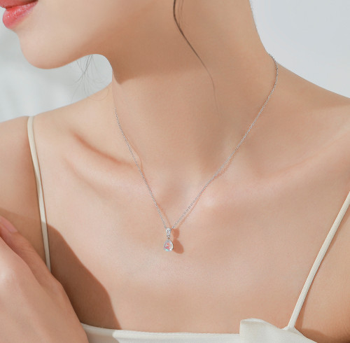 Set di gioielli di moda all'ingrosso | Set di gioielli in argento con collana e orecchini come regalo