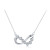 Custom Silver Infinity Necklace | Exquisite Zircon Infinity Pendant Necklace For Women
