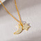 Wholesale 925 Sterling Silver Moon and Star Necklace | 18k Gold Moon and Star Pendant Necklace