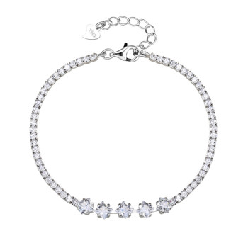 Wholesale Adjustable Silver Tennis Bracelet | Exquisite Zircon Tennis Bracelet Supplier