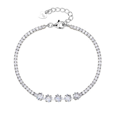 Braccialetto da tennis regolabile in argento all'ingrosso | Fornitore di squisiti braccialetti da tennis con zirconi