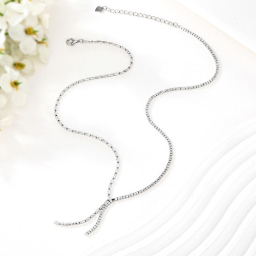 Custom Silver Tennis Necklace | Personalized Jewelry Manufacturer