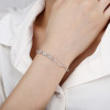 Elegant Silver Zircon Tennis Bracelet | Adjustable 925 Sterling Silver Chain Bracelet for Women