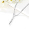 Adjustable Silver Tennis Necklace | Sparkling Zircon Drop Necklace for Party