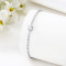 Elegant Silver Zircon Tennis Bracelet | 925 Sterling Silver Adjustable Chain for Women