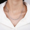 Classic Silver Zircon Tennis Necklace Wholesale | High-Quality Women's Fashion Jewelry