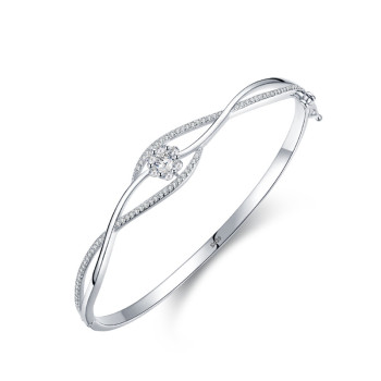 Wholesale 925 Sterling Silver Zircon Bangle | Elegant Women's Jewelry Supplier