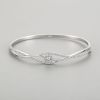 Wholesale 925 Sterling Silver Zircon Bangle | Elegant Women's Jewelry Supplier
