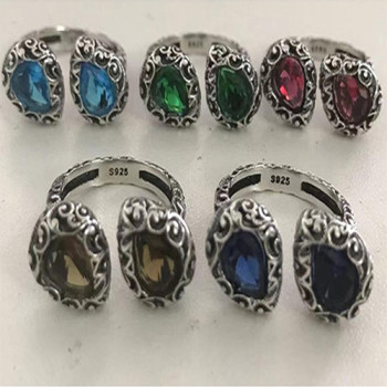 New Arrival Glass 925 Sterling Silver Rings | Popular Vintage Silver Rings For Women
